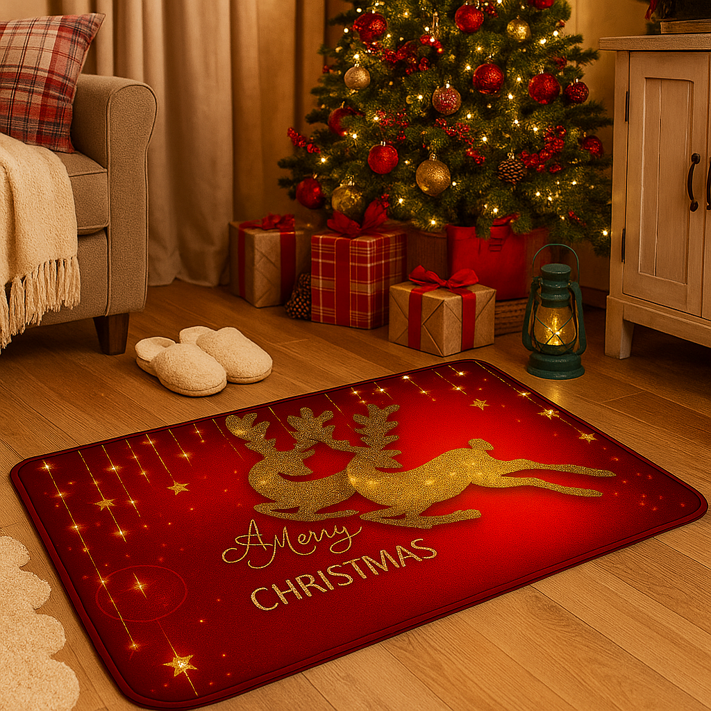 Christmas Flannel Rug – Soft, Cozy & Festive Holiday Floor Decor