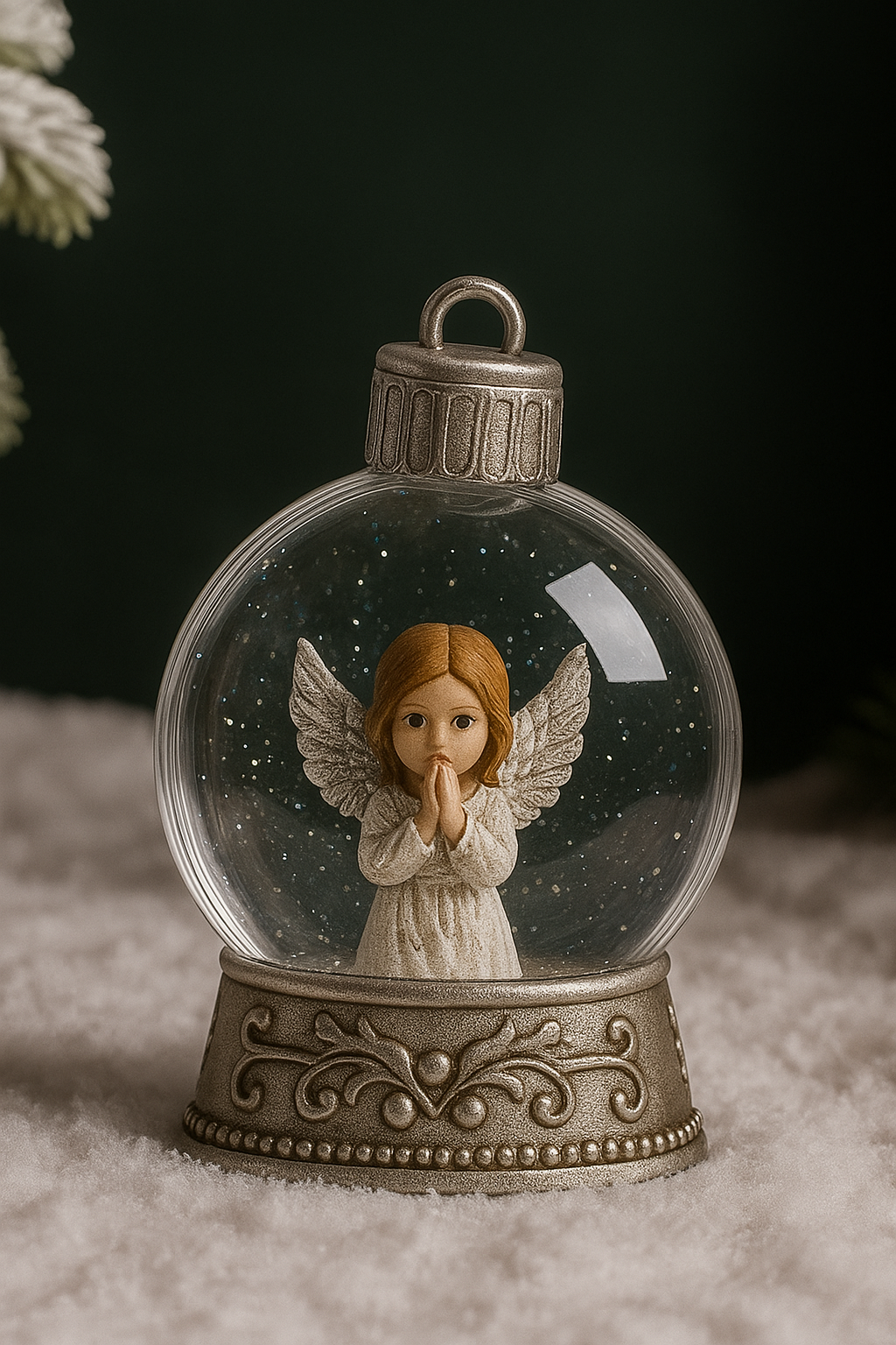 Christmas Decor Combo Set – Santa Round Rug & Festive Snow Globe Lamps | Cozy Holiday Home Decoration