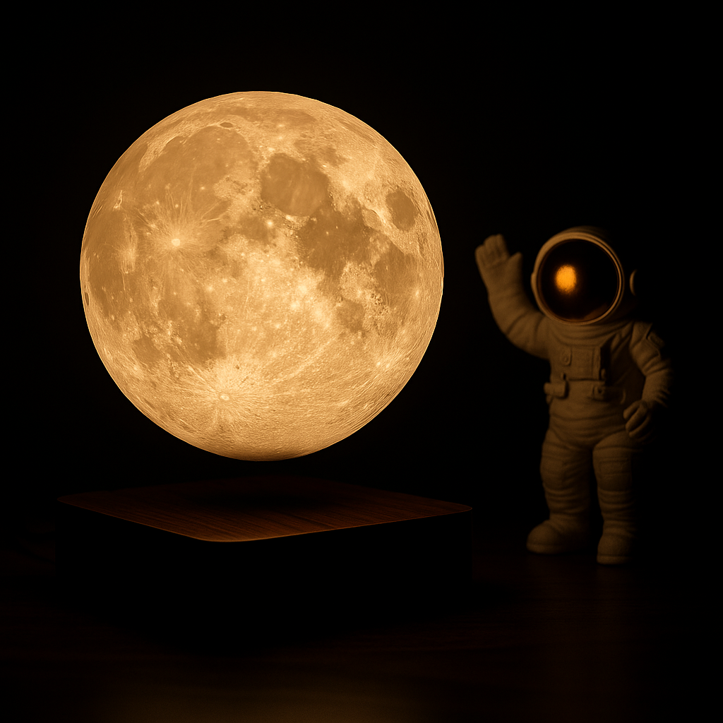 Floating Moon Lamp – Magnetic Levitating 3D Light for Modern Home Decor